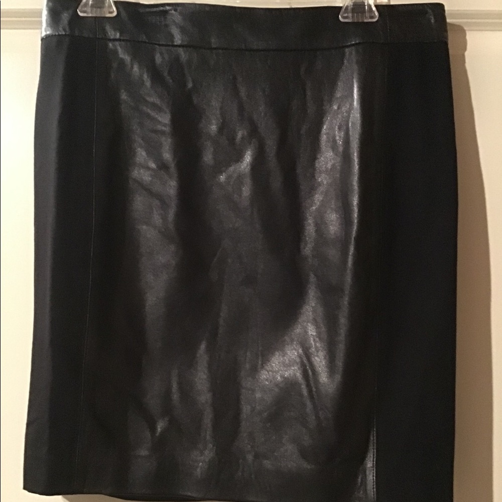 Anne Taylor Loft Leather/knit skirt